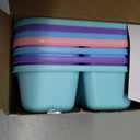 Canfanni 4 Pcs Bento Snack Box Containers, 4 Compartment Divided Stackable Food Storage Containers with Lids, Meal Prep Lunch Container with Sauce Cups