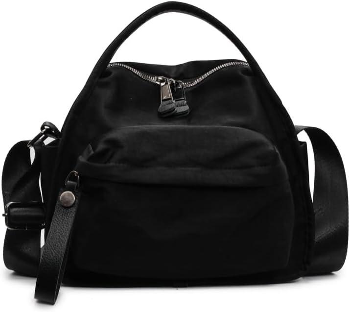 Women's Elegant Solid Color Shoulder Bag Fashionable Zipper Crossbody Bags Soft Top Handle Handbag Purse