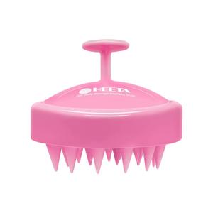 HEETA Scalp Massager Hair Growth, Soft Silicone Scalp Scrubber Shampoo Brush for Exfoliation, Dandruff Removal Head Massage Stress Relax, Wet & Dry Use for Thick Thin Curly Hair Care, Cherry Pink