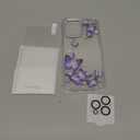 GVIEWIN for iPhone 16 Pro Max Case Floral, with Screen Protector&Camera Lens Protector,[Non Yellowing] Slim Shockproof Clear Phone Protective Cover for Women,Flower Pattern 6.9"(Alluring Butterfly)