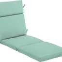 ARDEN Outdoor Chaise Cushion, 22 x 77, Rain-Proof, Fade Resistant Aqua Leala