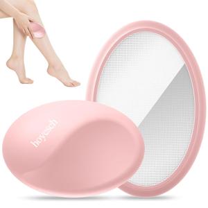 Crystal Hair Eraser for Women and Men, Reusable Crystal Hair Remover Painless Exfoliation Epilators Hair Removal for Women, Magic Hair Eraser for Back Arms Legs (Pink)