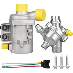 11517546994 Electric Engine Water Pump W/Aluminium Thermostat Compatible with BMW 128i 325i, 330i, 330xi, 328i, 328i xDrive, 328xi, 528i, 528i xDrive, 528xi, 530i, X3, X5, Z4, 2006-2013, L6 3.0L