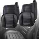 Driver & Passenger Side Bottom & Top Lean Back Leather Seat Cover Compatible with Hummer for H2 2003 2004 2005 2006 2007, Microfiber Leather Car Seat Cover Bottom Auto Seat Protector