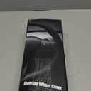 Nappa Leather Steering Wheel Cover, Universal 14.515 Inch Non-Slip Breathable Steering Wheel Cover for Cars, Black