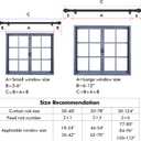 Curtain Rods for Windows 2 Pack 36-48 inch, 5/8 inch Matte Black Curtain Rod with Brackets Adjustable by Splicing for Bedroom Kitchen Study Living Room