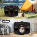 Siedihit Dog Playpen, Large Puppy Pet Playpen, Dog Crate Tent Cage Indoor/Outdoor, Portable Pop Up Dogs Kennel Playpen with Carrying Case for Dogs/Cats/Rabbitss, Black
