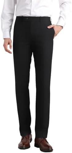 Men's Dress Pants Classic Fit Expandable Waist Casual Flat Front Pant size M