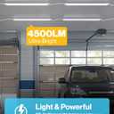 Sunco LED Shop Lights for Workshop 4FT, Linkable Garage Lighting, 4500 LM, 40W (150W Equivalent), 6000K Daylight Deluxe, Surface + Suspension Mount, 48 Inch Integrated Fixture, White., 1 Pack