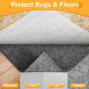 8x10 Non Slip Rug Pad Gripper, 1/4" Thick Cushioned Carpet Pads for Hardwood Floors, Felt and Silicone Backing, Under Area Rugs Anti Skid Mat Keep Rugs in Place