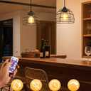 Battery Operated Hanging Outdoor Chandelier, 4/6/8 H Timer, Dimmable Bohemian Hanging Shed Gazebo Lights Outdoor Waterproof for Patio, Porch, Gazebo, Pergola, Kitchen Decor Lighting