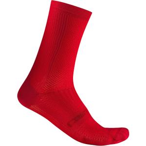 CASTELLI Mens Espresso 18 Sock, Moisture Wicking Performance Cycling Apparel Sock for Road & Gravel Biking (Large-X-Large, Rich Red)