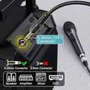 Fifine Karaoke Microphone, Dynamic Vocal Microphone for Speaker, 6.35MM Wired Handheld Mic with On and Off Switch and 14.8ft Detachable Cable-K6