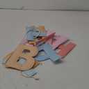 Felt Happy Birthday Garland Rainbow Banner Reusable Happy Birthday Sign Party Supply for Party Decor (Macaron Color,Normal)