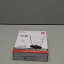 GE Traditional Rabbit Ears Indoor Black TV Antenna, 15 inch Extendable Dipoles and Circular Loop, Tabletop Antenna, Digital, HDTV Antenna, Smart TV Compatible, 4K 1080P VHF UHF, Compact Design, 33676 Rabbit Ear Antenna