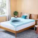 Linenspa Memory Foam Mattress Topper, Twin XL Size - 4 Inch Gel Infused Memory Foam - Plush Feel - Cooling and Pressure Relieving - CertiPUR Certified