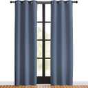 NICETOWN Blackout Curtains for Bedroom, Stone Blue, 34-inch Wide x 80-inch Long, 2PCs, Thermal Insulated Privacy Window Treatment Curtains & Drapes for Living Room, Nursery