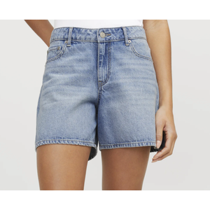 Women's Solid Denim Distressed Shorts Non Stretch Classic Casual Ripped Jean Knee Length Shorts, Size M