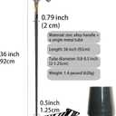 Walking Cane for Men & Women & Seniors - 36.5 Inch Heavy Duty 500+ lbs Capacity, Ergonomic Handle, Decorative & Ornate Design, Gothic & Goth Elegant Matte Black & Gold Artistry, Metal Cane