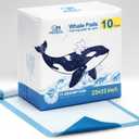 MoMoCo Whale Pads Puppy Pads 10 Pack, Portable Travel Dog Pee Pads, Ultra Absorbent & Leak-Proof, Ideal for Trips, Car, Hotel & Emergency Use
