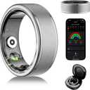 Smart Ring for Women Men - Fitness Tracker with Heart Rate/Blood Oxygen/Stress Monitor/Steps/Sleep Tracking, No App Subscription, 5ATM Waterproof Health Rings (11#)