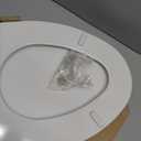 Mayfair Linden Slow Close Toilet Seat, Non Slip Heavy Duty Wood, Easy Install, Elongated, White