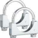 LCGP 2" Heavy Duty U Bolt Clamps Saddle Type Anti-corrosion 2 Pack Muffler Clamps