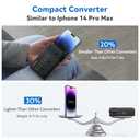 DOACE 350W Voltage Converter US to Europe - 220V to 110V Converter for European Travel with 4 QC+PD Chargers for Using U.S. Devices Abroad - Hair Straightener Shaver Toothbrush Laptop Camera Phone (Black)