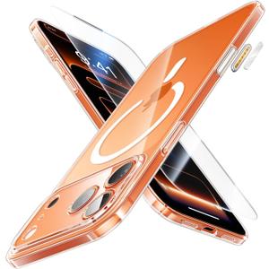 JUESHITUO Magnetic Slim Fit Case for iPhone 17 Pro Max(6.9"), Ultra Thin Matte Anti-Scratch Hard PC Cover(1X Screen Protector), OriginFit Case iPhone 17 Pro Compatible with MagSafe, Clear