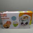 Bright Starts Baby Bouncer Soothing Vibrations Infant Seat - Removable -Toy Bar, Nonslip Feet, 0-6 Months Up to 20 lbs (Safari Fun)