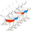 YANGNAY Coupe Champagne Glasses Set of 12 Crystal Cocktail Glasses with Short Stem, Martini Glasses - 7 oz