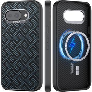 RAPTIC 2025 Aramid Case for Google Pixel 9a, Compatible with Magnetic, Non-Slip & Slim 600D Aramid Fiber, Military Grade Drop Protection, Anti-Scratch Shockproof Protective Case, 6.3 inch