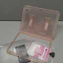 CCMAO Case for iPad (A16) 11th 11" 2025, iPad 10th Generation 2022 with Pencil Holder & Kickstand, Shockproof Protective Slim Thin iPad Case with Glitter Back Cover, Pink Glitter (Translucent Color)