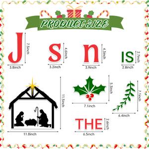 30 Pcs Christmas Garage Door Decoration Magnets Vintage Nativity Scene Garage Magnets Decor Christmas Religious Manger Garage Magnets Stickers Holiday Christmas Party Supplies DIY Decor for Garage Car