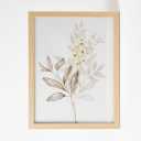 Framed Canvas Wall Art with Mat, Vintage Farmhouse Botanical Wall Art for Living Room Kitchen, Rustic Bathroom Decor Aesthetic, Home Decor Print Artwork, 11x14 Inch(Walnut)