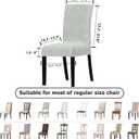 Lellen Dining Room Chair Covers Set of 6 - Strench Dining Chair Covers Stretch Dining Chair Slipcovers Kitchen Chair Slipcovers Parsons Chair Covers Protector Cover for Chairs Dining RoomLigeh Grey