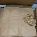 PAICUIKE 50Pcs Brown Paper Bags with Handles, Large 11x6x11 Inch Kraft Grocery Shopping & Retail Merchandise Bag, Gift Bags Bulk for Weddings, Parties, Baking