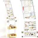 Freestanding Jewelry Stand, Large Floor Jewelry Organizer for Necklace Earring Ring Bracelet, Jewelry Holder Organizer for Bedroom Dresser1 Pack, White