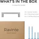 Ravinte 30 Pack Solid 3 Inch Center to Center Slim Square Bar Drawer Handles - Cabinet Hardware Brushed Nickel Pulls for Kitchen and Drawers