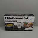 Elite Gourmet EDB-302BF# Countertop Double Cast Iron Burner, 1500 Watts Electric Hot Plate, Temperature Controls, Power Indicator Lights, Easy to Clean, Black