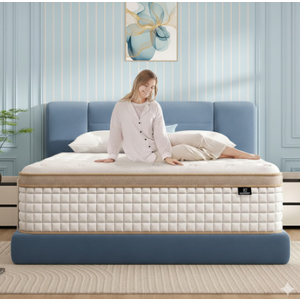 California King Size Mattress, 12 Inch Hybrid Mattress in a Box, Memory Foam and Individual Pocket Springs, Innerspring Medium Firm for Pressure Relief, Edge Support, No Odor, CertiPUR-US (White)