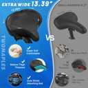 Bicycle Seat, Bike Seat for Women Men Extra Comfort Wide, Oversized Comfortable Seats Saddle for Peloton Bikes, Fit for Exercise Bikes, Electric Bikes, Mountain Bikes, Cruiser Bikes