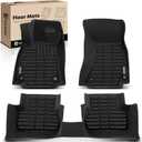 YHTAUTO Floor Mats Fit Audi 2008-2016 A5, 2014-2016 S5, S5 for 4 Door, TPE Floor Liners All-Weather Protection Custom Fit, 1st & 2nd Row, Set of 3 Black