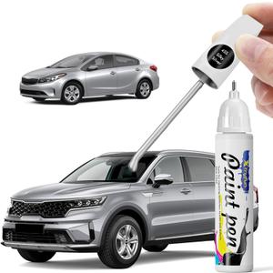 4SS Silky Silver Touch Up Paint Compatible with Kia, DIY Car Paint Scratch Repair, Automotive Paints, Quick & Easy Fix Scratch Repair for Forte/Sportage/Sorento/Soul/Rio/Optima/Stinger