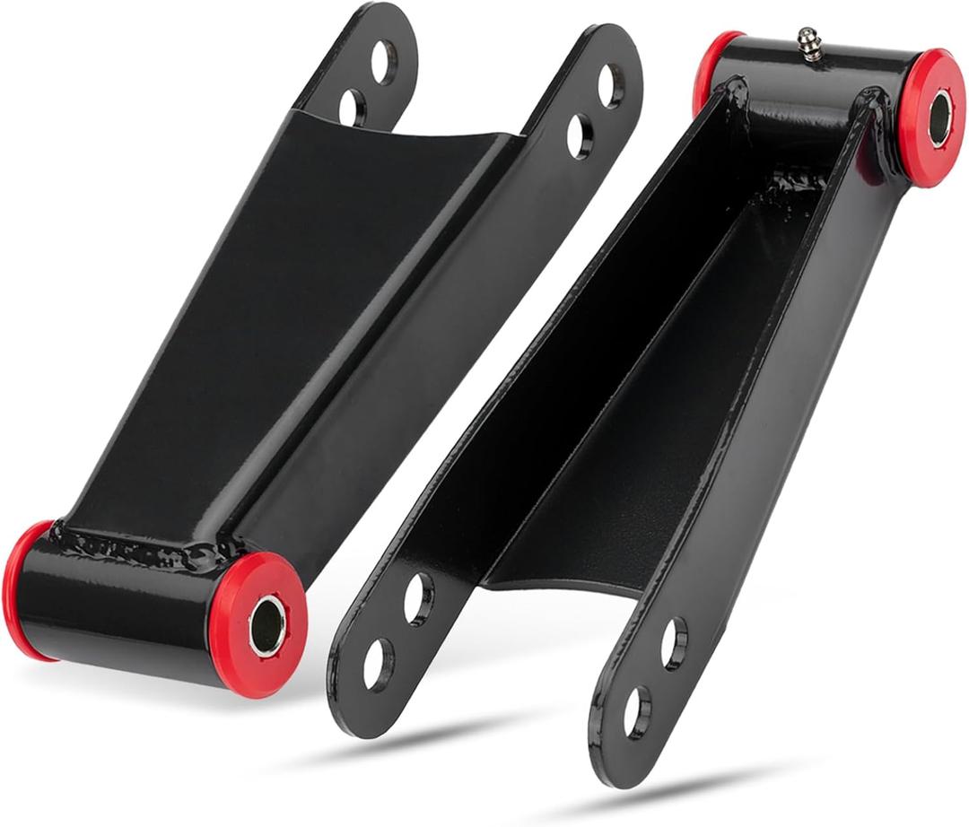 WEILEITE 3 Inch Suspension Rear Drop Lowering Shackles Kit Compatible With Chevy Silverado & GMC Sierra 1500 2500 2500 3500 HD 1500HD 2500HD 3500HD 2001-2010 2WD 4WD Replace 410730