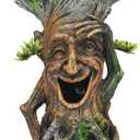 Fhiny Hollow Tree Trunk Fish Tank Decorations, Resin Aquarium Landscaping Terrarium Accessories Betta Hideout Caves Aquarium Decor for Fish Betta Shrimps Cichlids Reptiles Amphibians