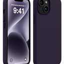 AOTESIER Compatible with iPhone 14 Case, Full Body Food-Grade Silicone Wear-Resistant, Anti-Drop Protection with Soft Anti-Scratch Microfiber Lining Phone Case for iPhone 14, 6.1 inch, Elderberry