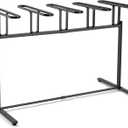 CXWXC 3/5 Bikes Stand Rack - Bike Storage Parking Racks Indoor/Outdoor - Bicycle Stand Garage for Parking Mountain Road Hybrid Bike, Fits Wheels up to 2.4" (For 5 Bikes)