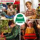 Funnycokid Boys Christmas Sweaters Kids Button Mock Neck Pullover Up Winter Xmas Holiday 5-12 Years (Green)