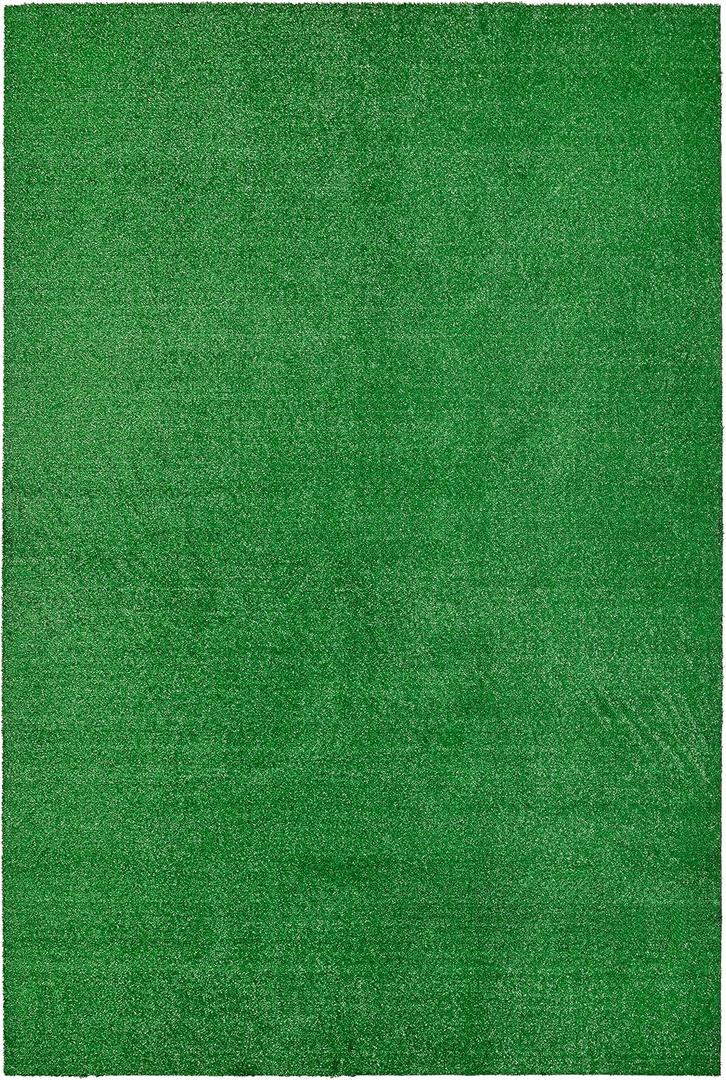 Garland Rug Artificial Grass 6 Ft. X 9 Ft. Large Indoor/Outdoor Area Rug Green -Lush Green, Durable, and Low-Maintenance for Patios, Lawns, and More